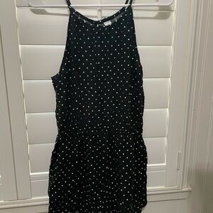 Black Polka Dot Sleeveless romper